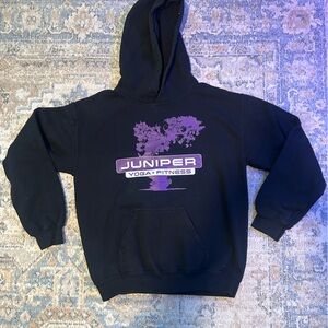 Gildan Black Hoodie with Purple Graphic